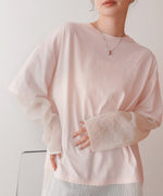 シアーストライプレイヤードプルオーバー