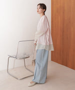 シアーストライプレイヤードプルオーバー