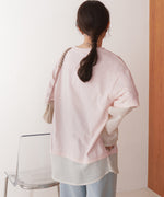 シアーストライプレイヤードプルオーバー