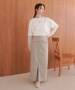 シアーストライプレイヤードプルオーバー