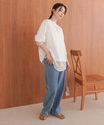 シアーストライプレイヤードプルオーバー