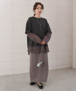 シアーストライプレイヤードプルオーバー