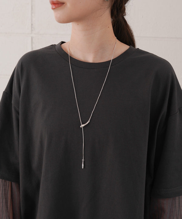 シアーストライプレイヤードプルオーバー