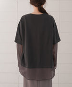 シアーストライプレイヤードプルオーバー