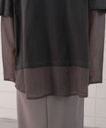 シアーストライプレイヤードプルオーバー