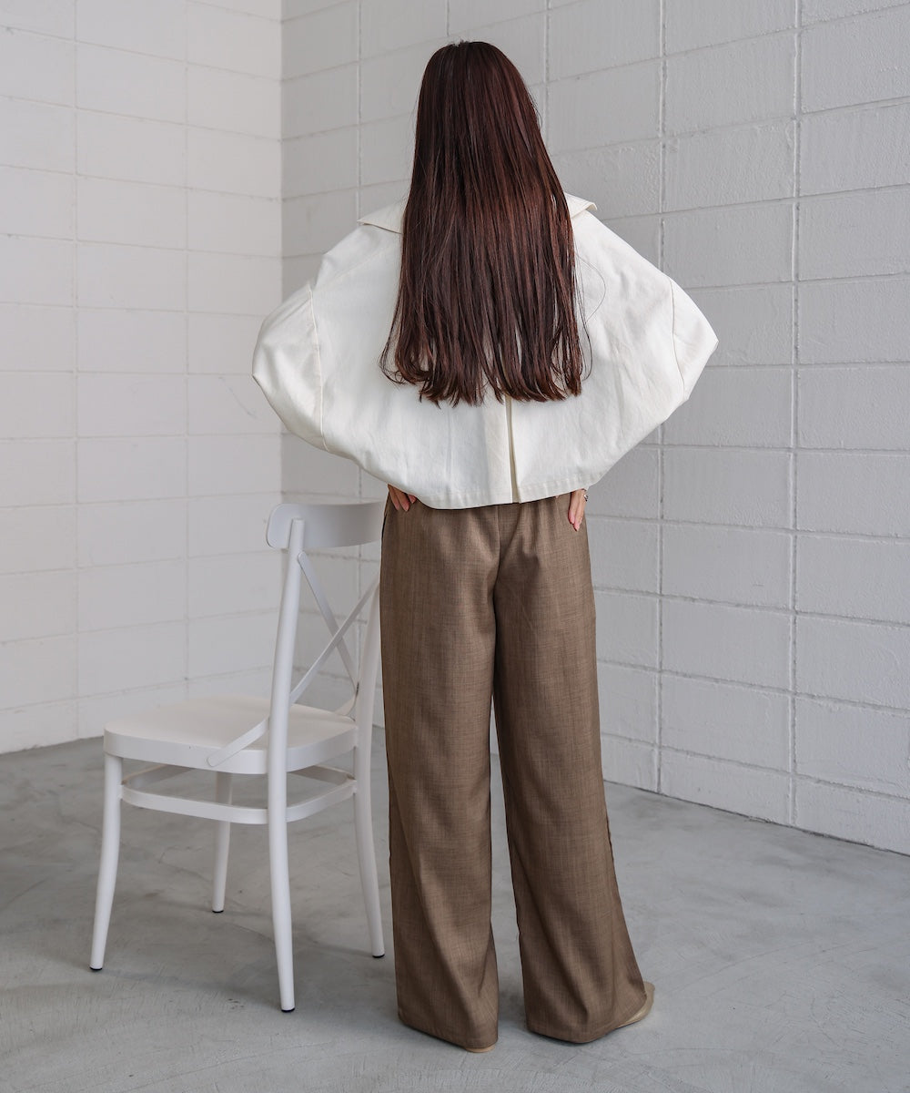 【S・Mサイズ展開】ダブルウエストパンツ