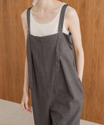 フロントタック バックデザインキャミサロペット