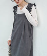 【S・Mサイズ展開】ギャザージャンパーワンピース