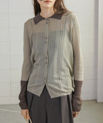 サマーニット襟付きカーディガン