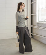 サマーニット襟付きカーディガン