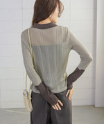 サマーニット襟付きカーディガン