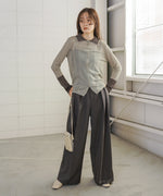 サマーニット襟付きカーディガン