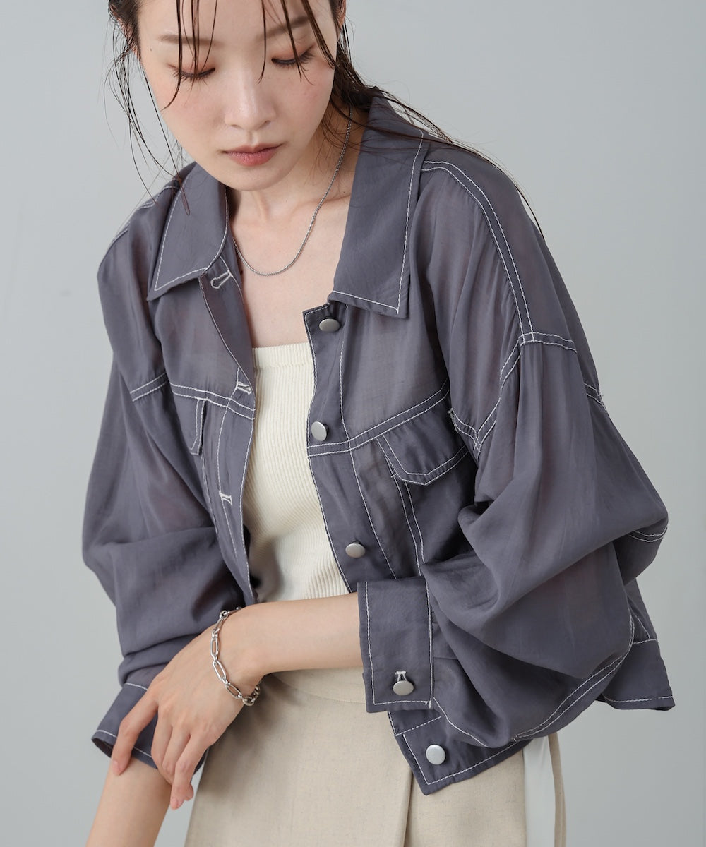 シアーシャツブルゾン