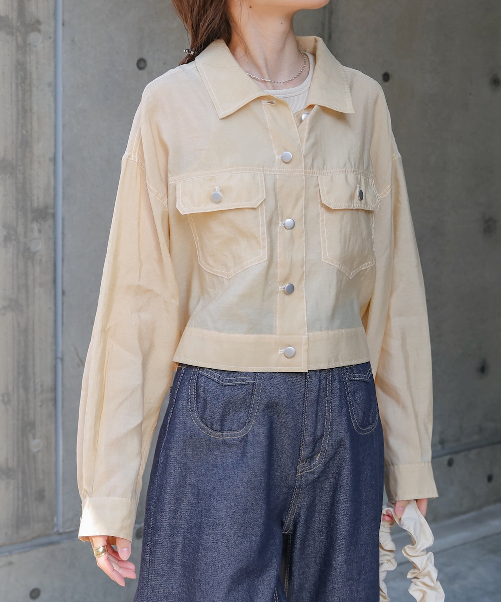 シアーシャツブルゾン