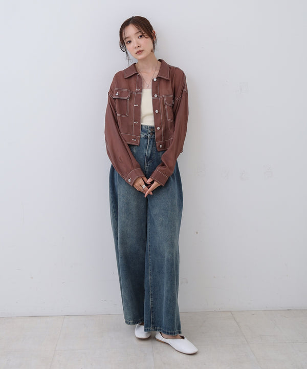 シアーシャツブルゾン