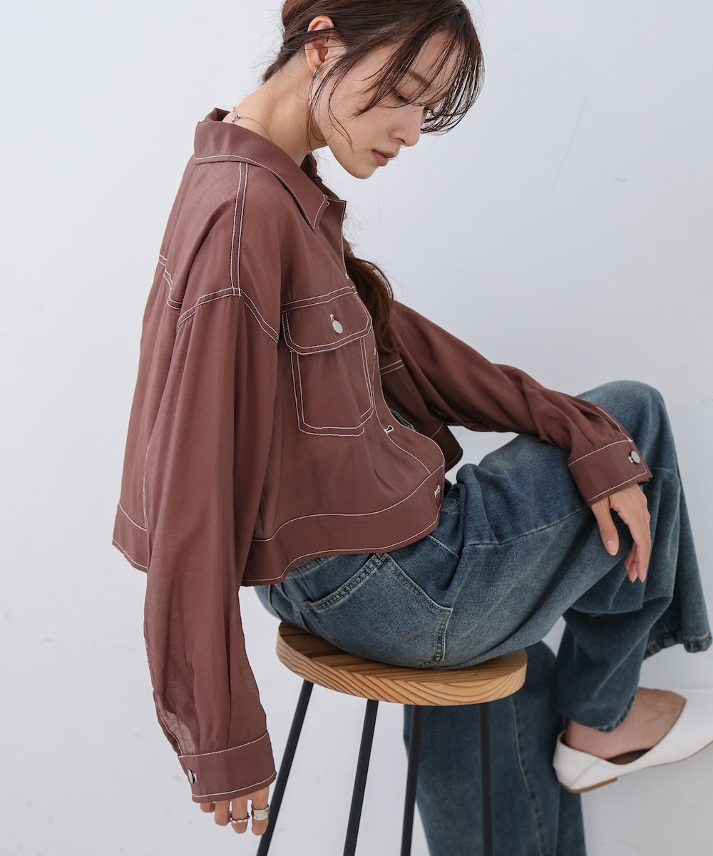 シアーシャツブルゾン