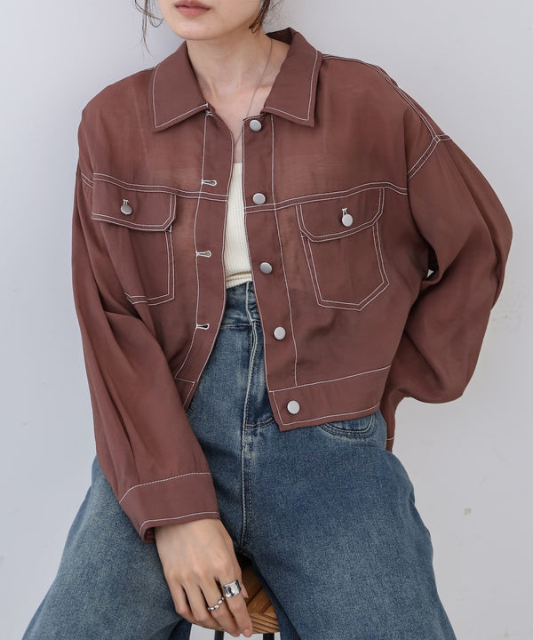 シアーシャツブルゾン