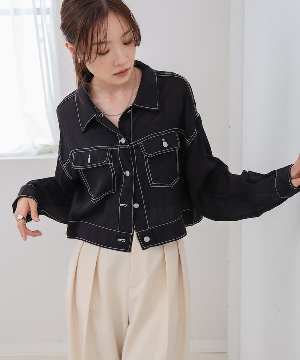 シアーシャツブルゾン
