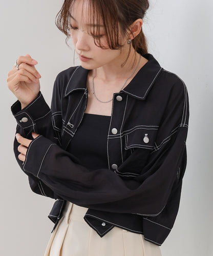 シアーシャツブルゾン