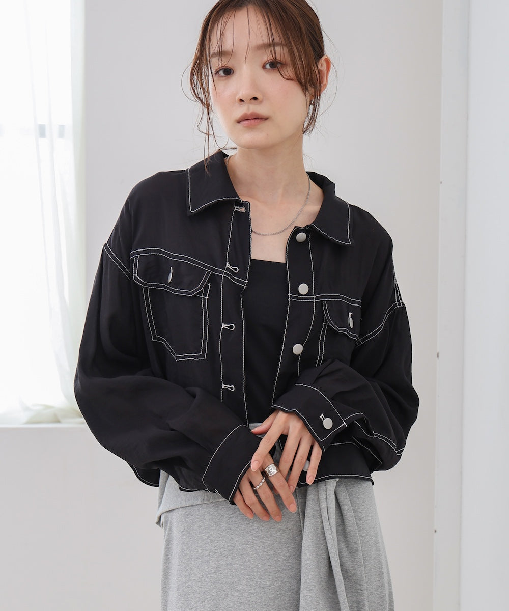 シアーシャツブルゾン