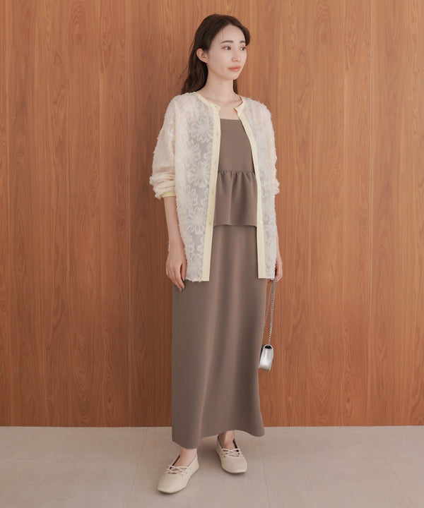 フェザージャガード前後２ＷＡＹロングブラウス