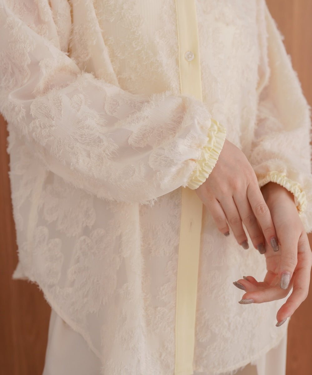 フェザージャガード前後２ＷＡＹロングブラウス