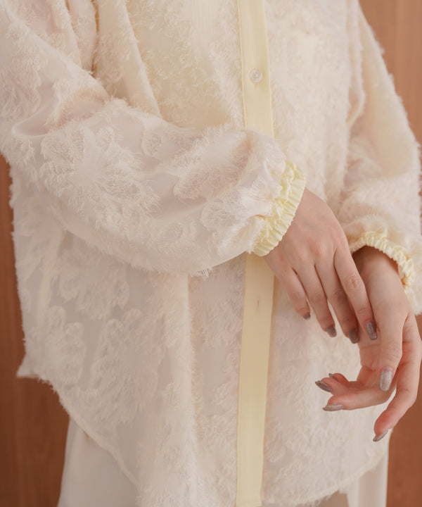 フェザージャガード前後２ＷＡＹロングブラウス