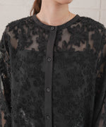 フェザージャガード前後２ＷＡＹロングブラウス