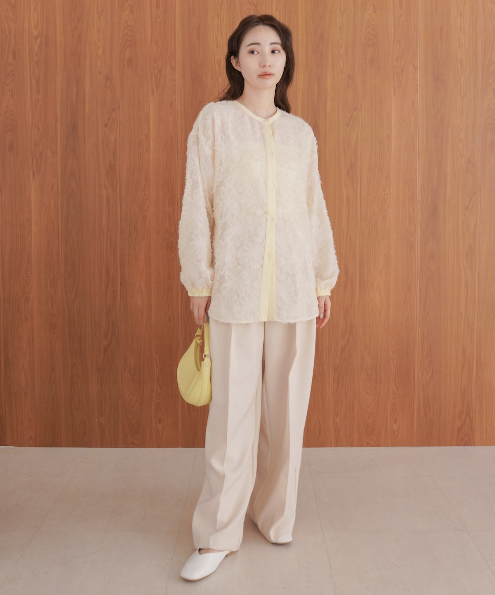 フェザージャガード前後２ＷＡＹロングブラウス