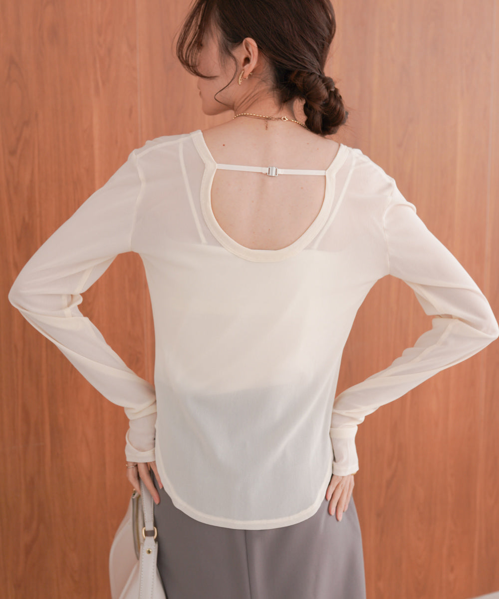 ホックデザインプルオーバー