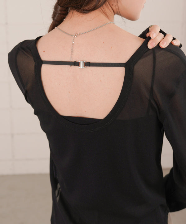 ホックデザインプルオーバー