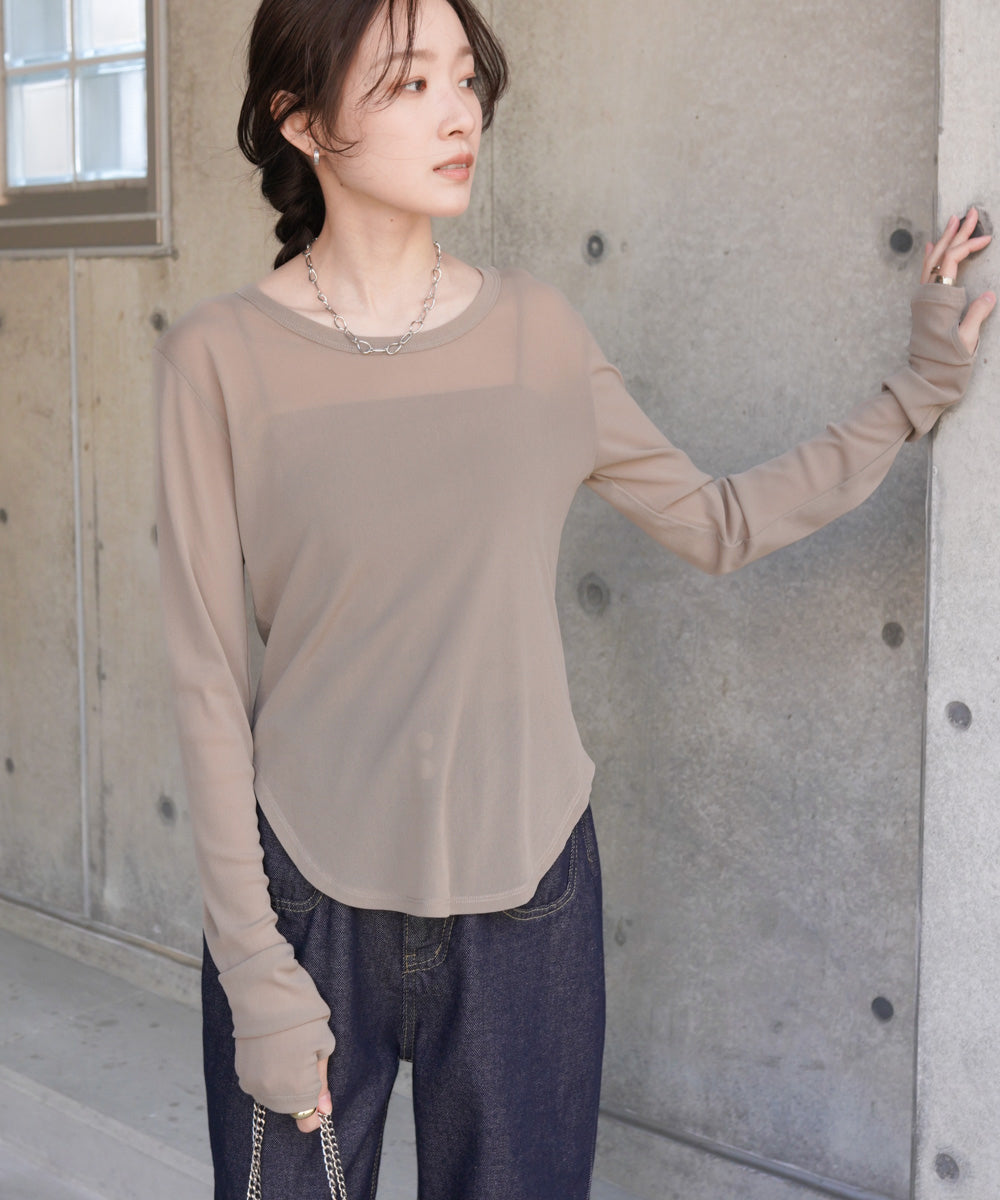 ホックデザインプルオーバー