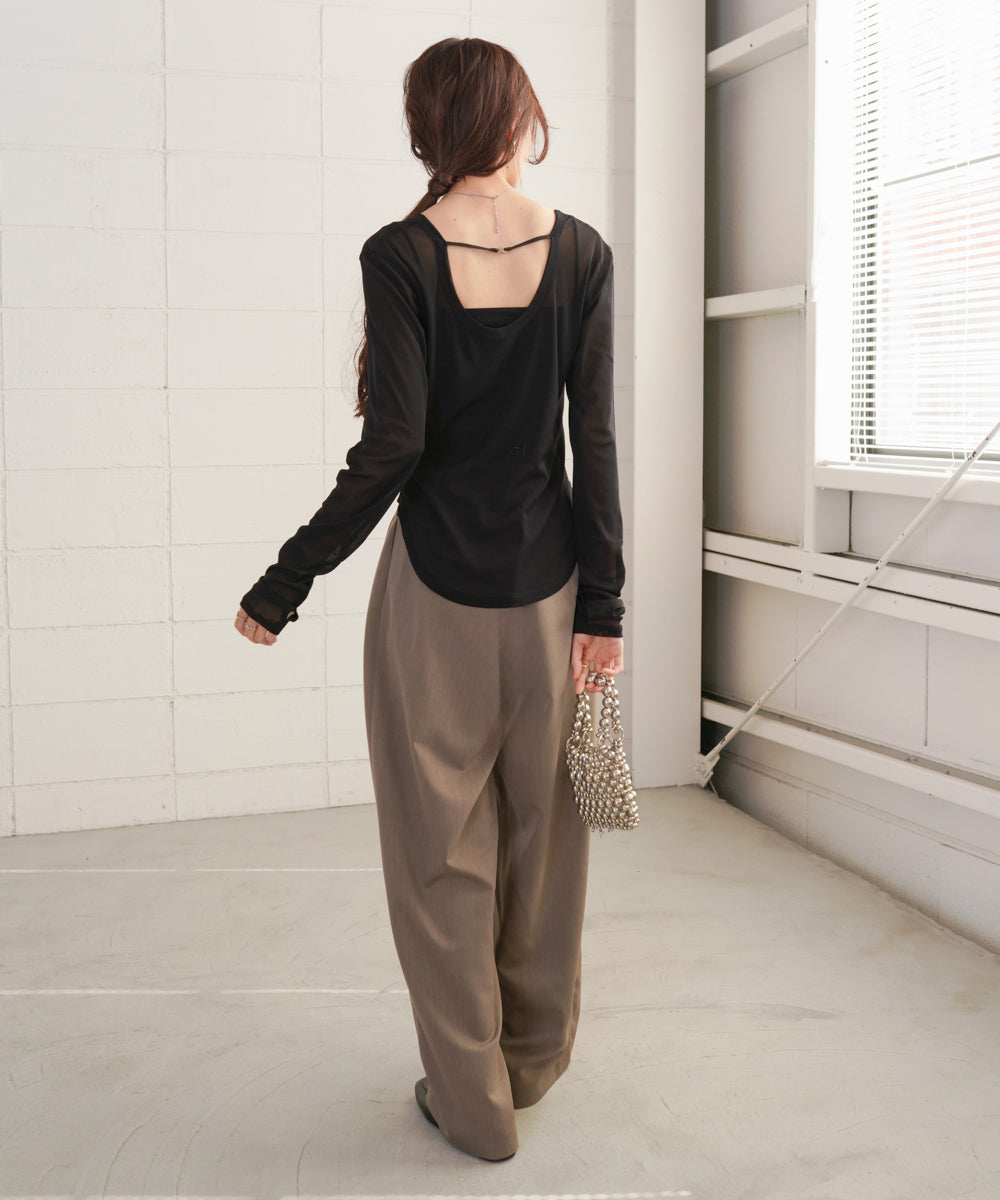 ホックデザインプルオーバー