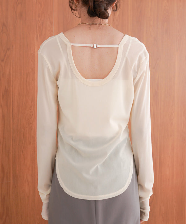 ホックデザインプルオーバー