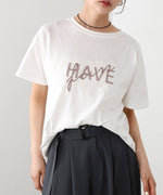 ロゴ刺繍デザインＴシャツ