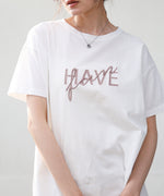 ロゴ刺繍デザインＴシャツ