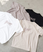 ロゴ刺繍デザインＴシャツ