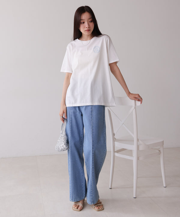 バックロゴ刺繍Ｔシャツ