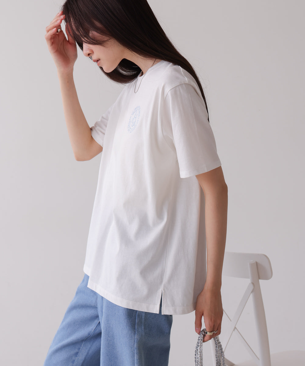 バックロゴ刺繍Ｔシャツ