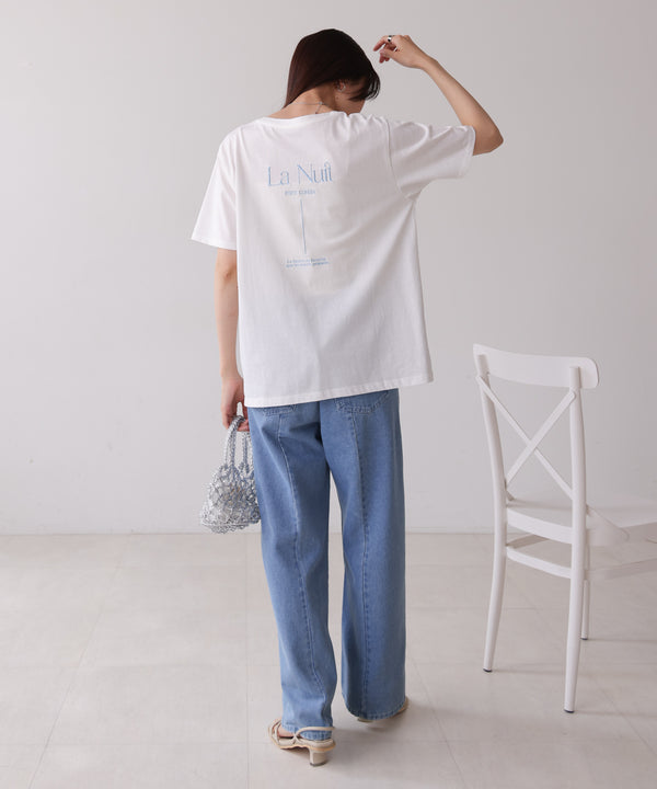 バックロゴ刺繍Ｔシャツ