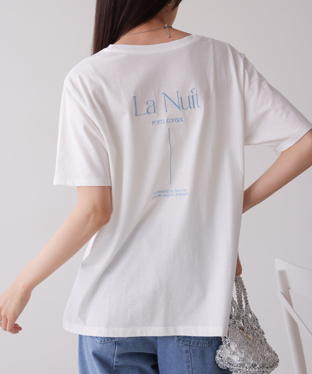 バックロゴ刺繍Ｔシャツ