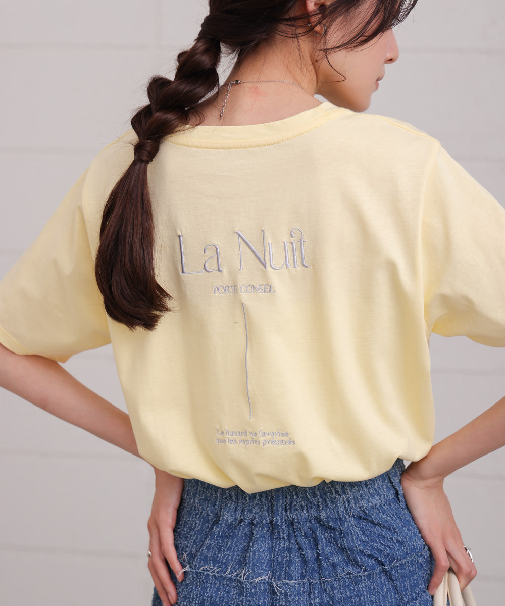 バックロゴ刺繍Ｔシャツ