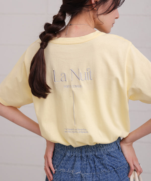バックロゴ刺繍Ｔシャツ