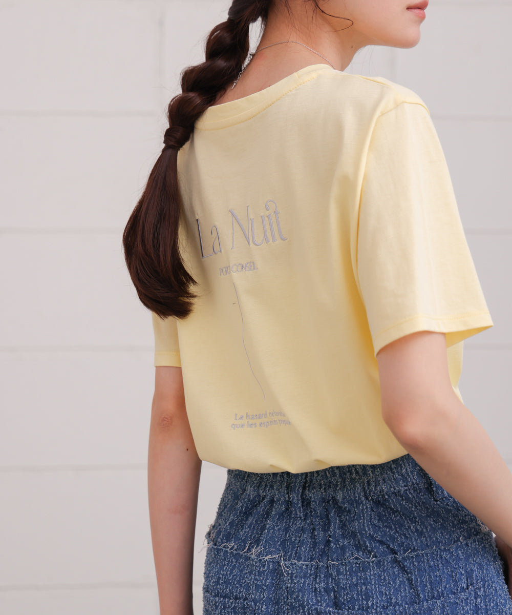バックロゴ刺繍Ｔシャツ