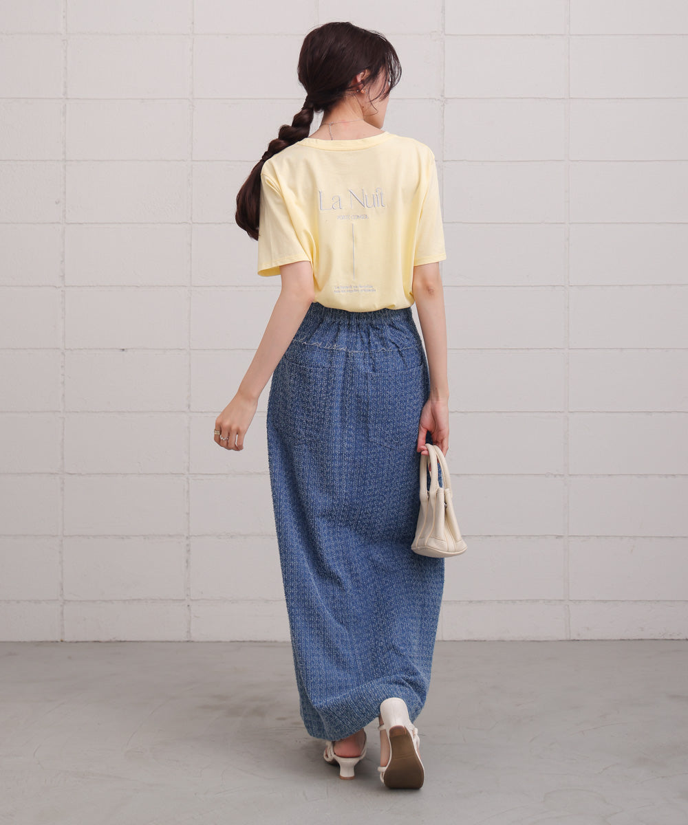 バックロゴ刺繍Ｔシャツ
