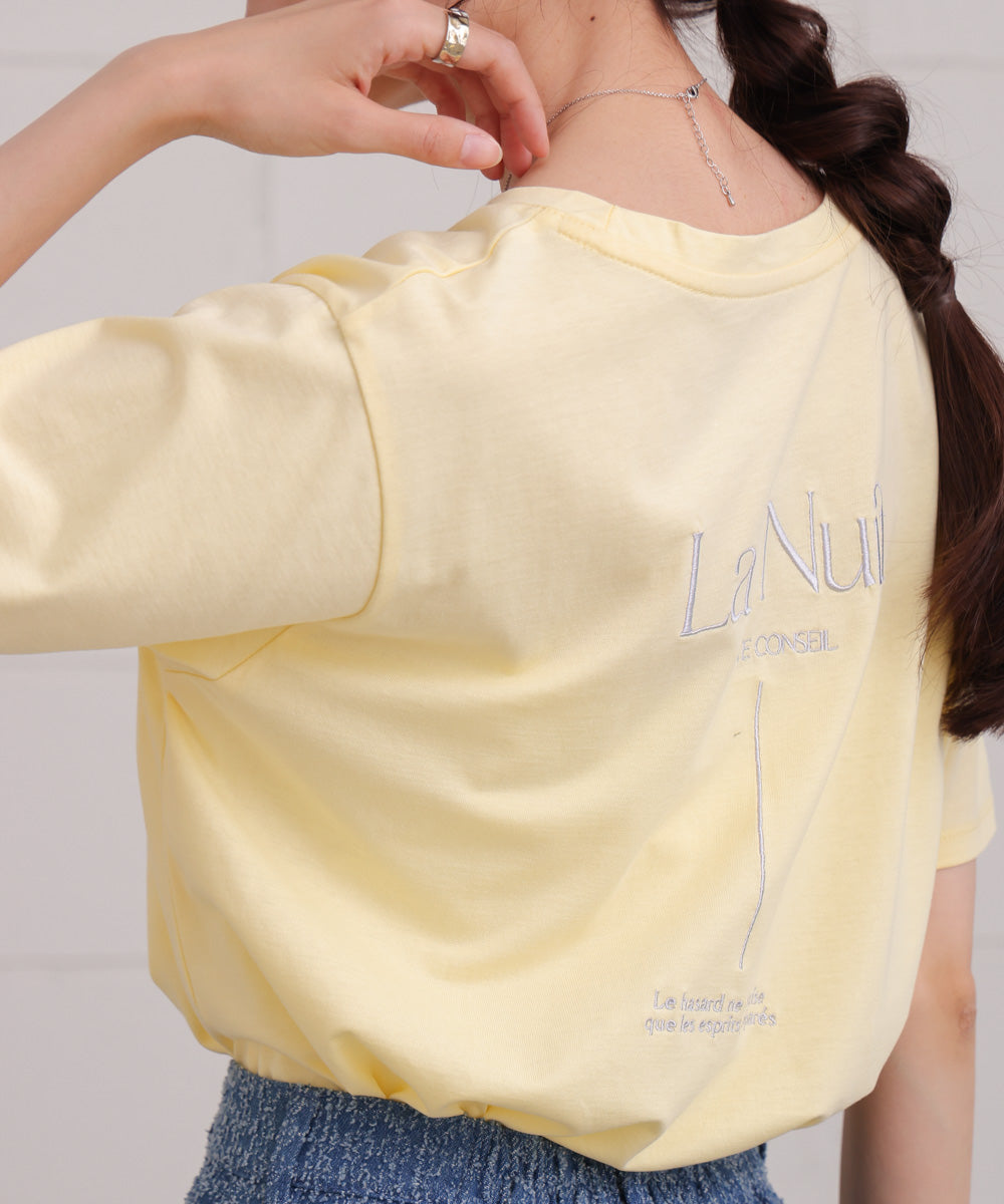 バックロゴ刺繍Ｔシャツ