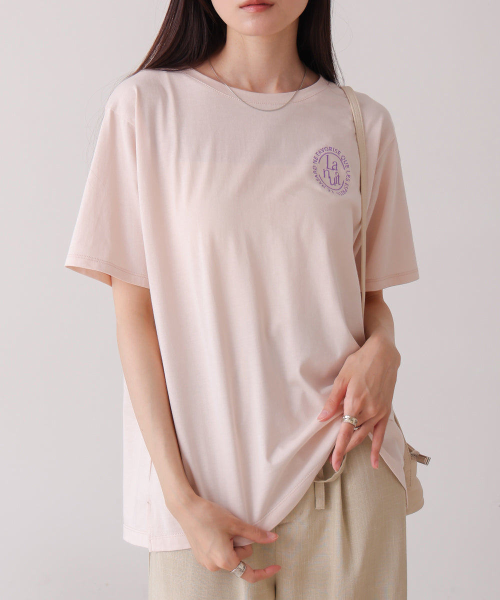 バックロゴ刺繍Ｔシャツ