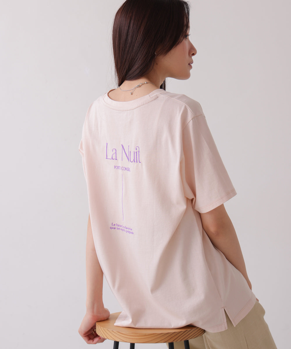 バックロゴ刺繍Ｔシャツ