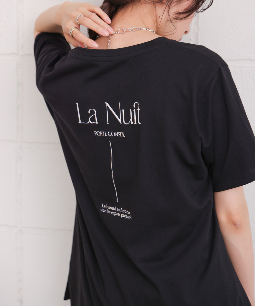 バックロゴ刺繍Ｔシャツ
