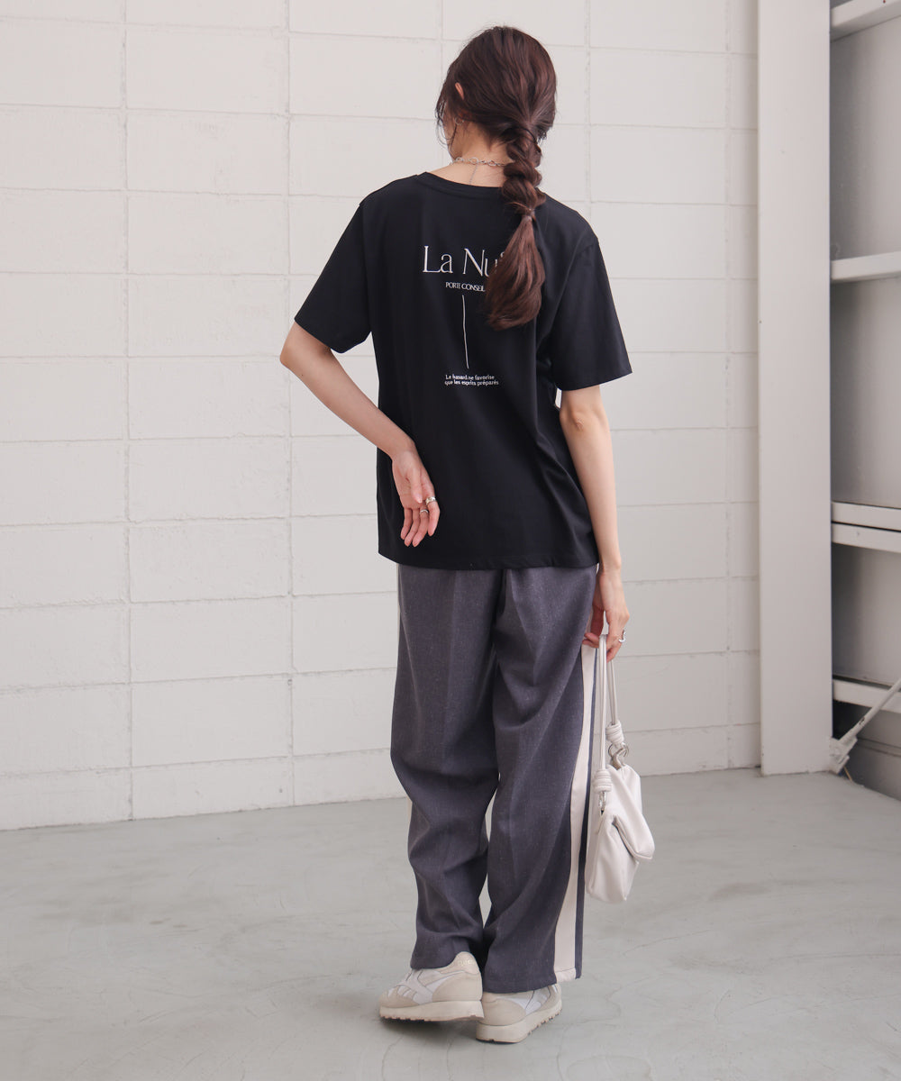 バックロゴ刺繍Ｔシャツ